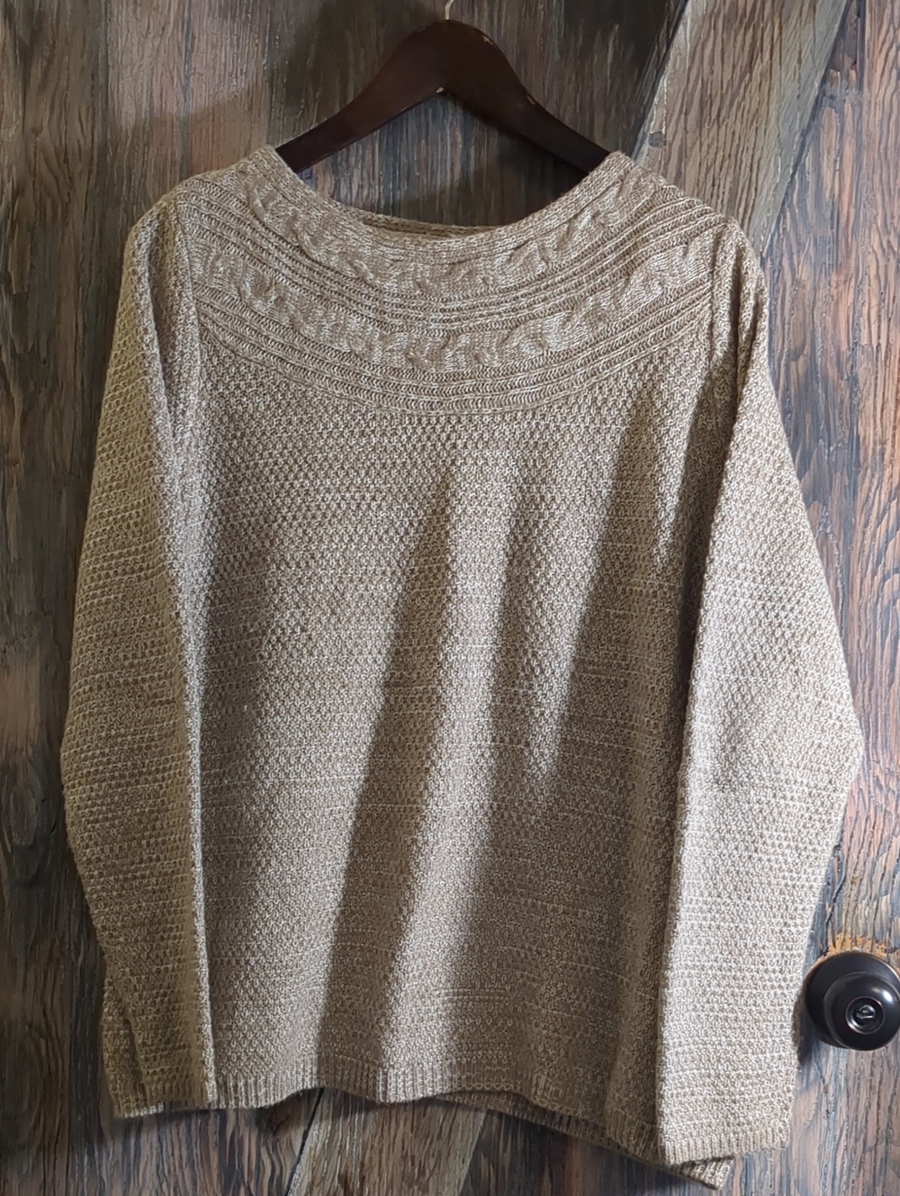 croft & barrow Men's Crewneck Sweater in Taupe